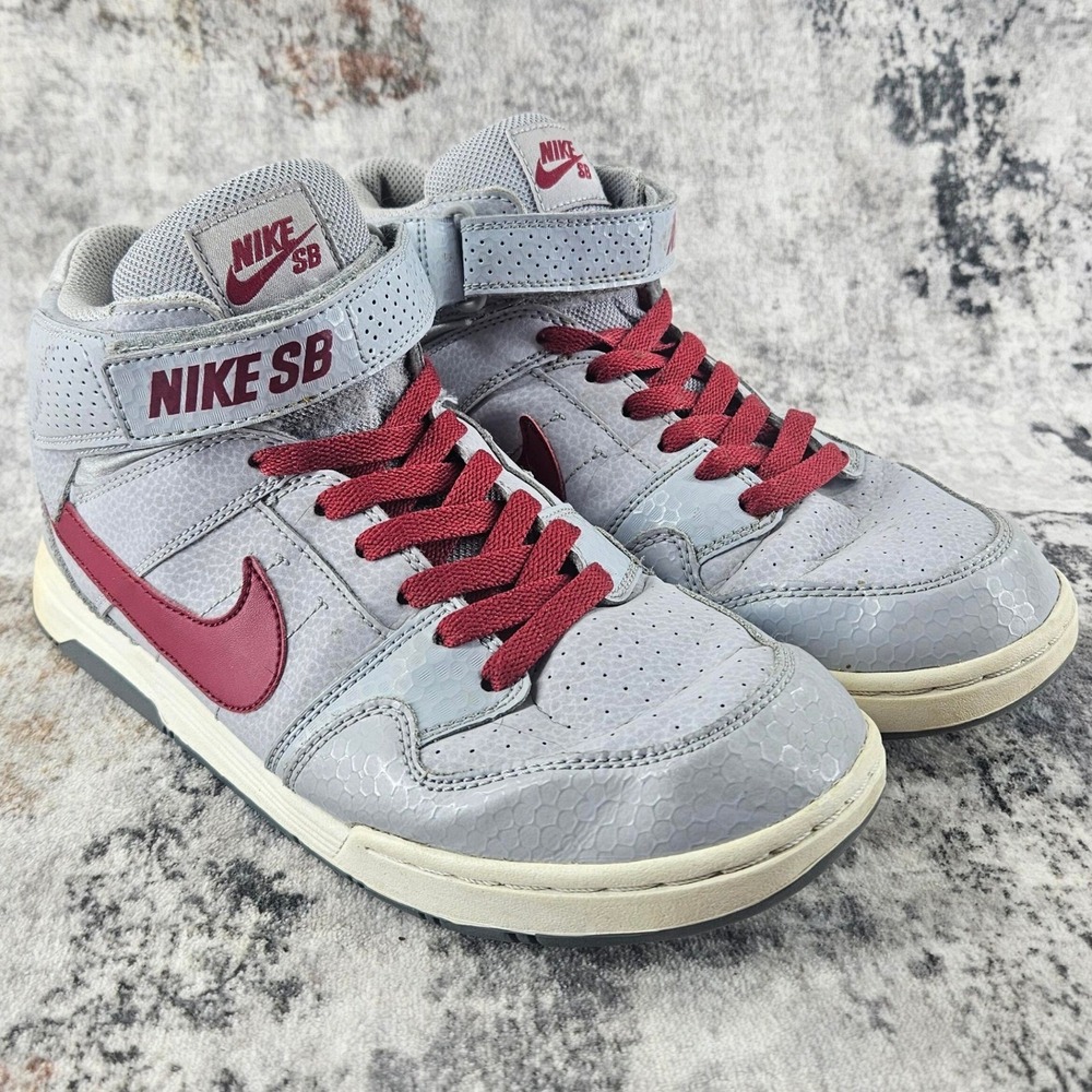 Nike Morgan Jr Skateboarding SB Shoes Youth 7 Womens 8.5 Gray High Top Lace Up